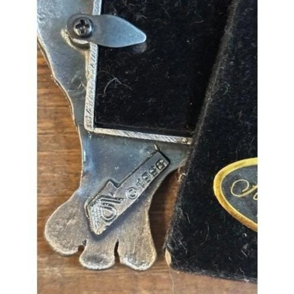 Vtg Ashleigh Manor Pewter Cat Picture Frame Ruth Reynolds Darby Folk Frames 1996